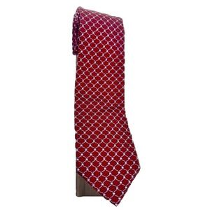 346 Brooks Brothers 100% Silk Red Blue Foulard Mens Necktie Tie 58x3.5"
